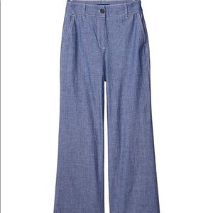 J. Crew Ryan washed chambray wide leg pants 8